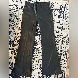 Gap 70's high rise flared vegan leather pants